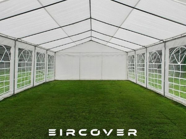 Standard Marquee 4m x 8m PE Cover - White / ground bars - Image 6