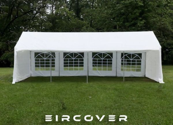 Standard Marquee 4m x 8m PE Cover - White / ground bars - Image 2