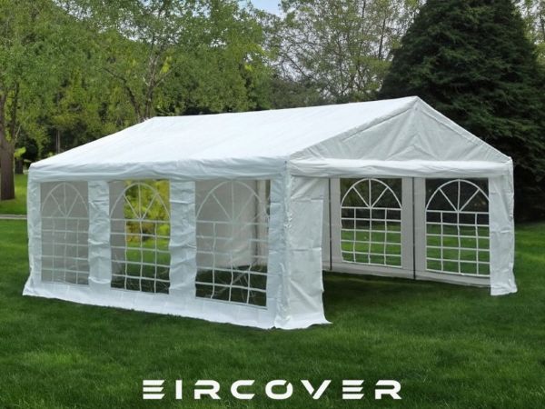Standard Marquee 5 x 6 PE Gsm 180/160 White ground bars - Image 2
