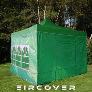 Gazebos 3m x 4.5m Aluminium Hexagonal Green