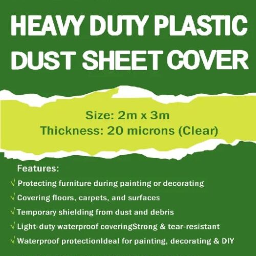 Plastic Dust Sheet 2m by 3m