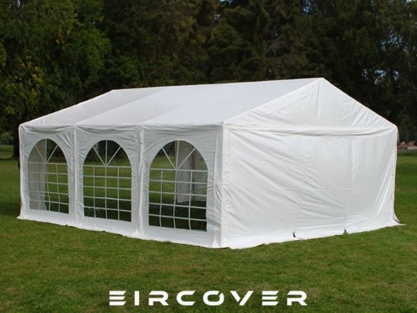 Premium Marquee 5m x 6m PVC Cover - White / ground bars
