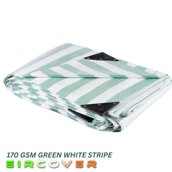 170 Gsm Midgrade Tarpaulins Green/White - Image 4