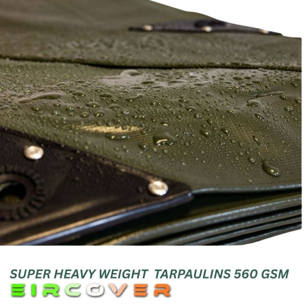560 GSM Super Heavyweight Tarpaulins – Olive Green - Image 4