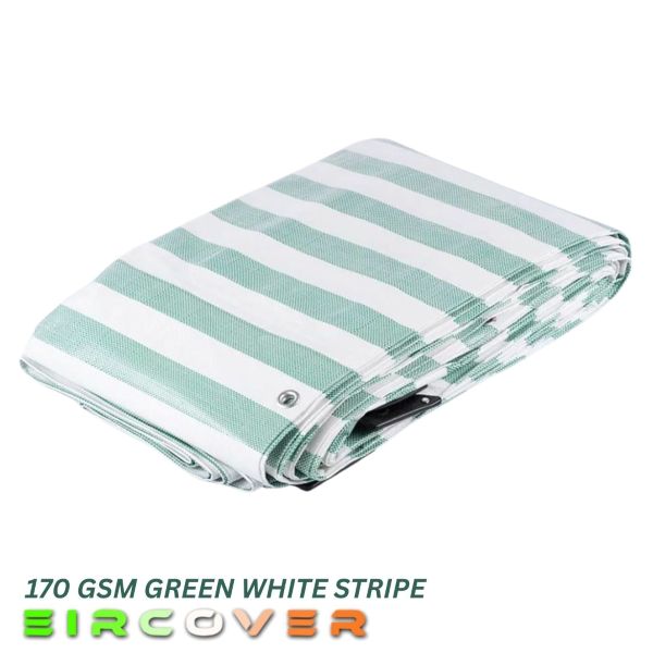 170 Gsm Midgrade Tarpaulins Green/White