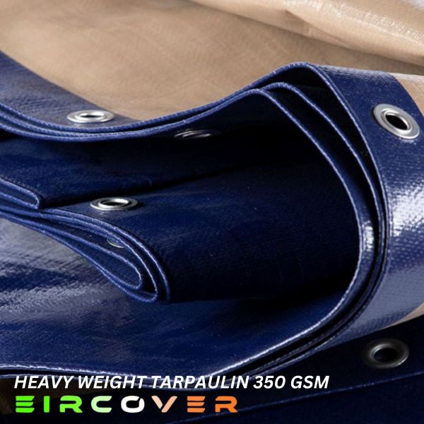 350 Gsm Heavyweight Tarpaulins Blue / Beige - Image 2