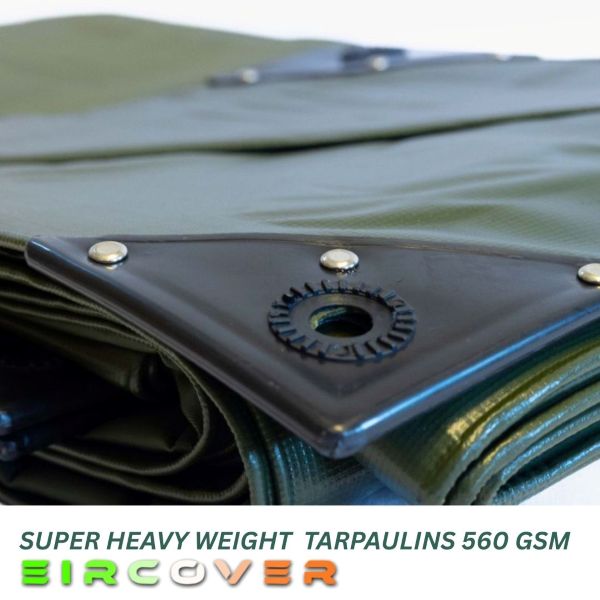 560 GSM Super Heavyweight Tarpaulins – Olive Green